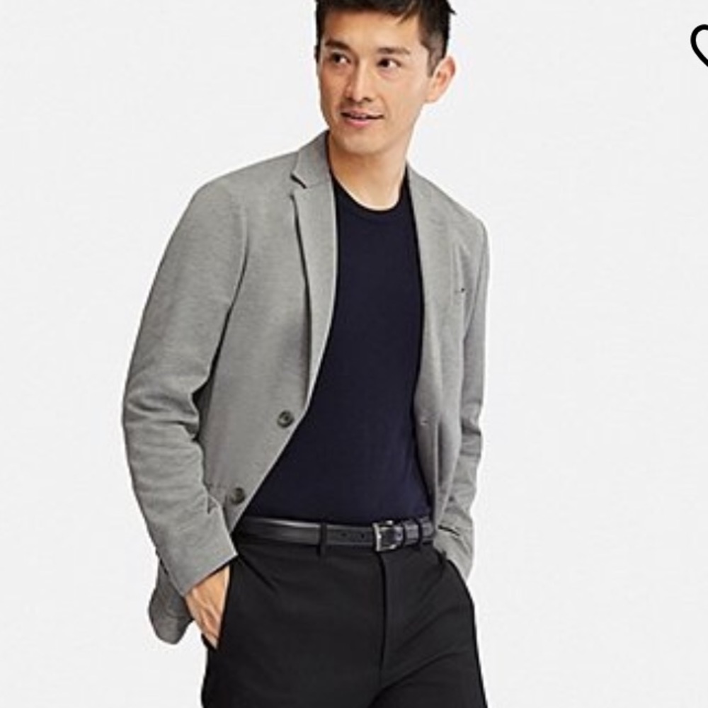 Uniqlo Gray Light Weight Comfort Blazer Sport Coat